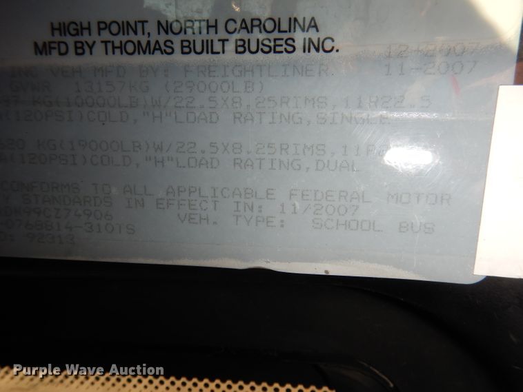 image for item DJ2814 2009 Thomas  school bus