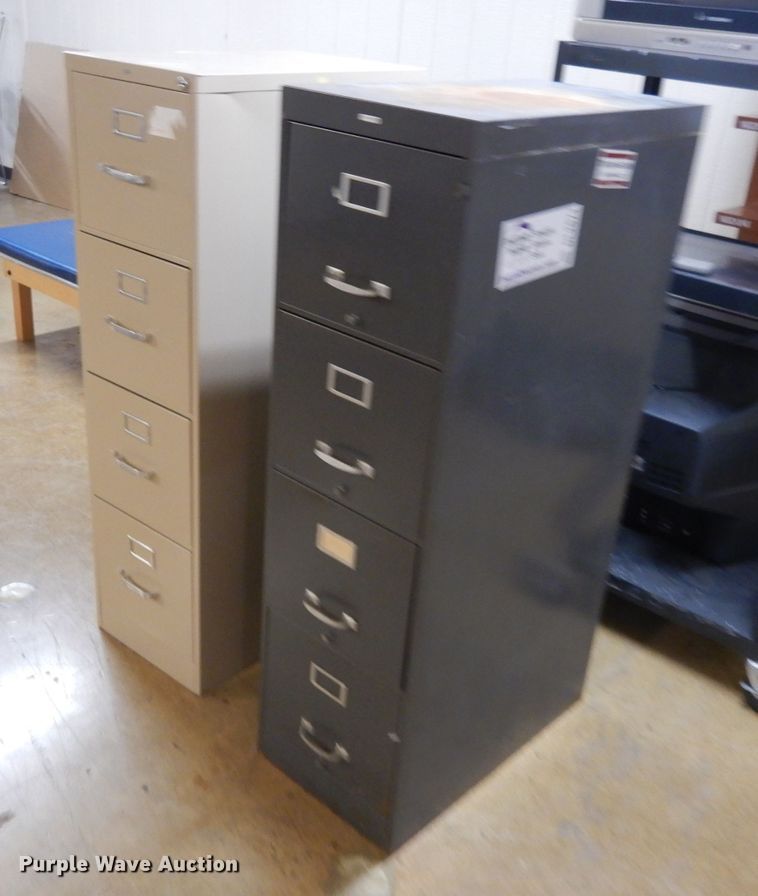image for item DL2671 (2) four drawer filing cabinets