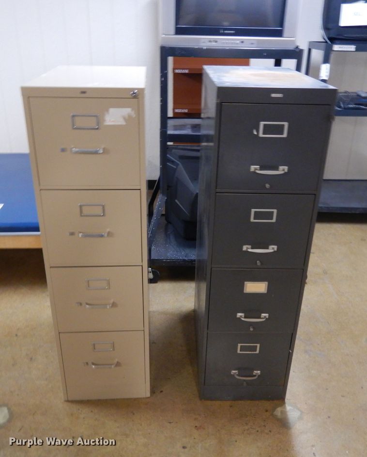 image for item DL2671 (2) four drawer filing cabinets
