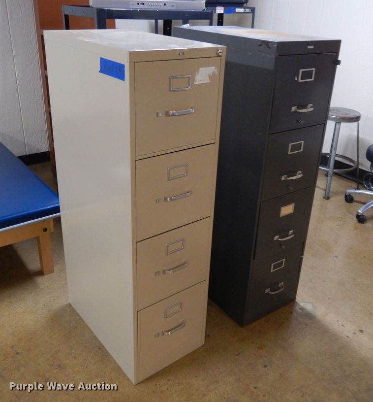 image for item DL2671 (2) four drawer filing cabinets