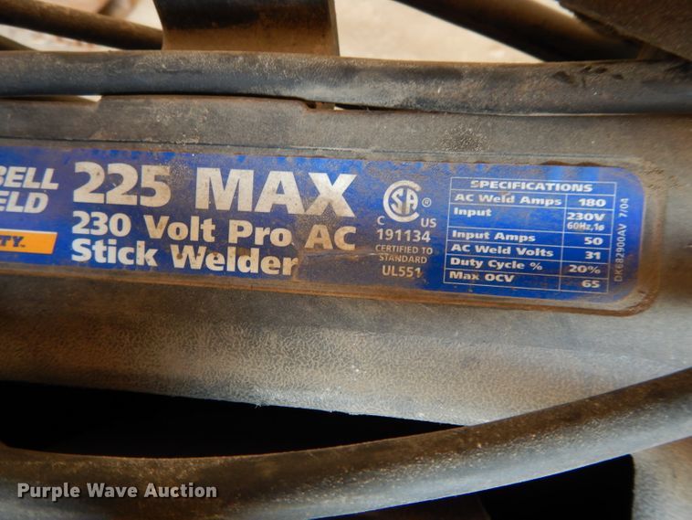 image for item DL2687 Campbell Hausfeld 225 Max welder