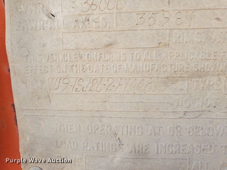 image for item HW9678 1985 Wisconsin tilt deck equipment trailer