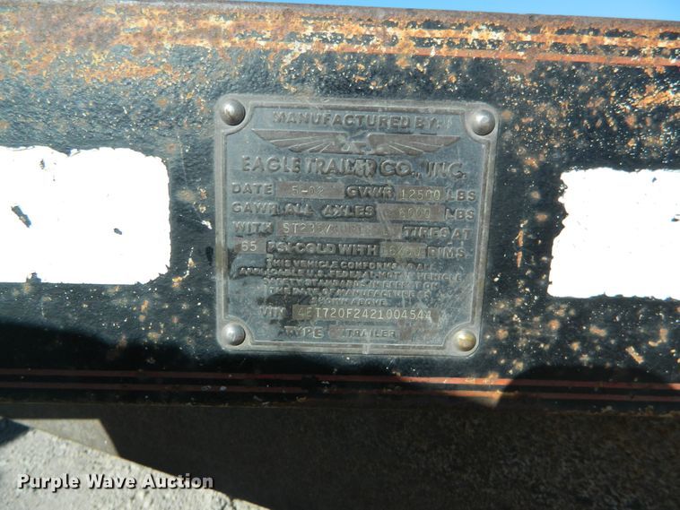 image for item DF4646 2002 Eagle utility trailer