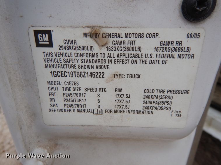 image for item DF6346 2006 Chevrolet Silverado 1500  Ext. Cab pickup truck