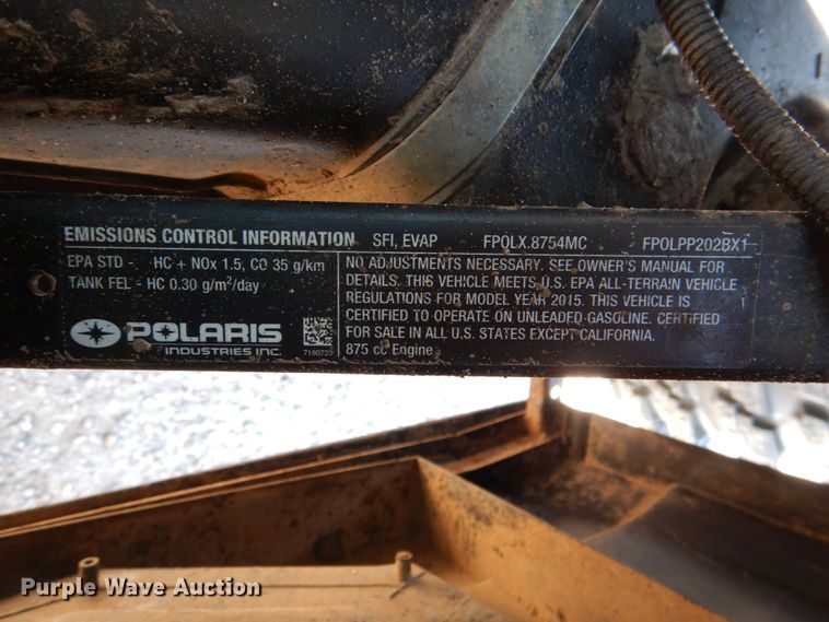 image for item DJ0351 2015 Polaris Ranger XT900  atv