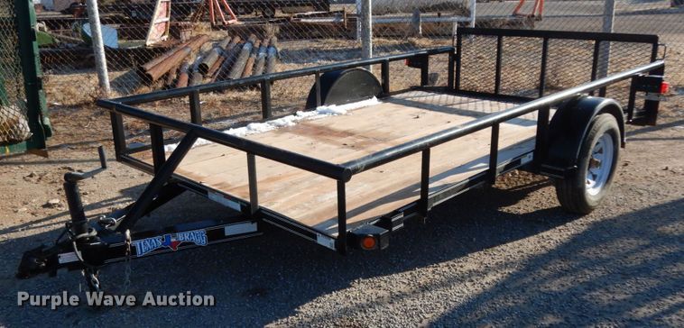 image for item DJ7256 2016 Texas Bragg NA612P29 utility trailer