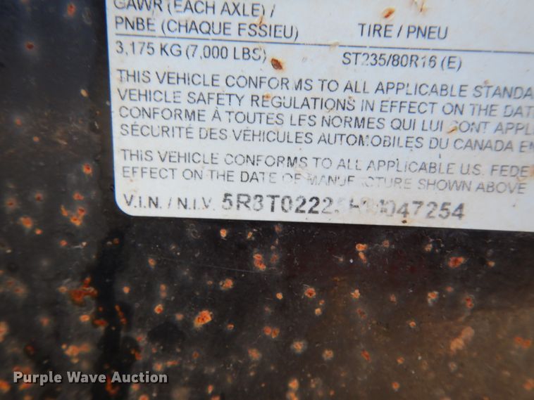 image for item DJ7258 2017 Maxey steel dump trailer