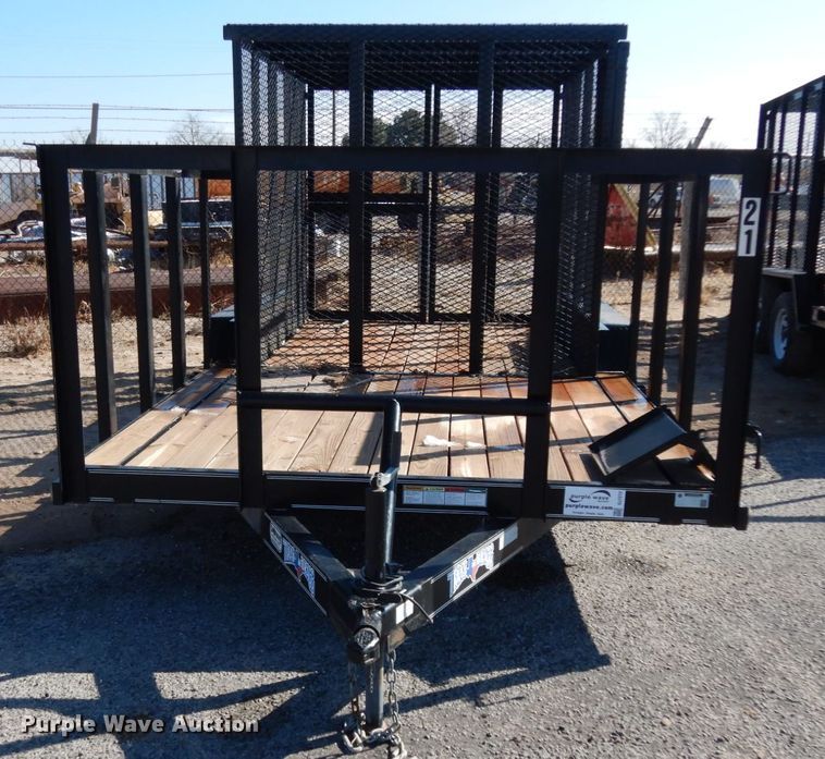 image for item DJ7272 2017 Texas Bragg utility trailer