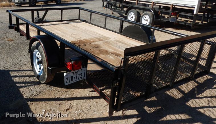 image for item DJ7283 2016 Texas Bragg utility trailer