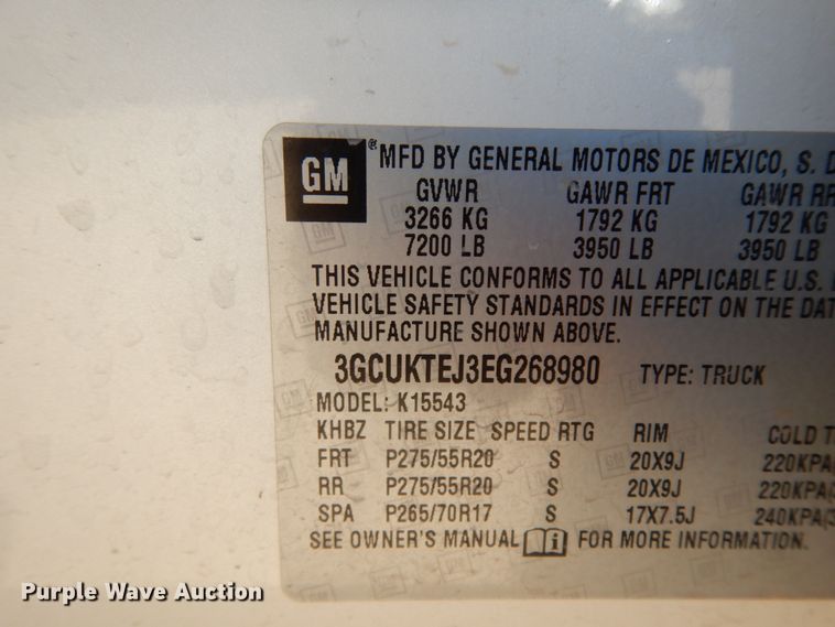 image for item DJ8096 2014 Chevrolet Silverado 1500  Crew Cab pickup truck