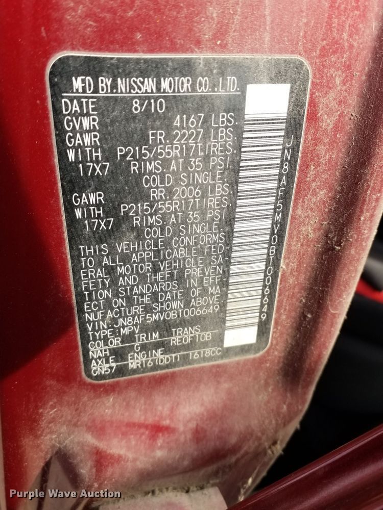 image for item DL2679 2011 Nissan Juke