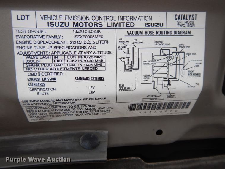 image for item DL2711 2001 Isuzu Trooper  SUV