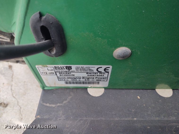 image for item FY9862 Billy Goat BC2600HM Outback brush mower