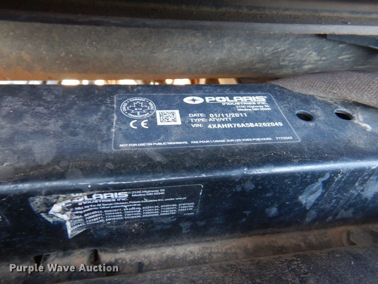 image for item GG9262 2011 Polaris Ranger 800EFI  utility vehicle