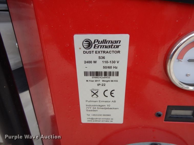 image for item GG9307 2017 Pullman S36  dust extractor