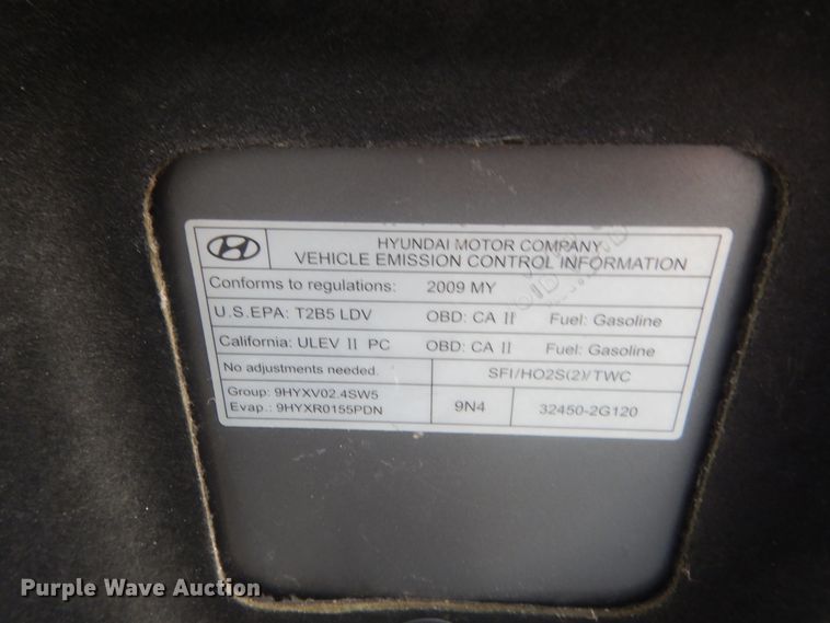 image for item HG9772 2009 Hyundai Sonata