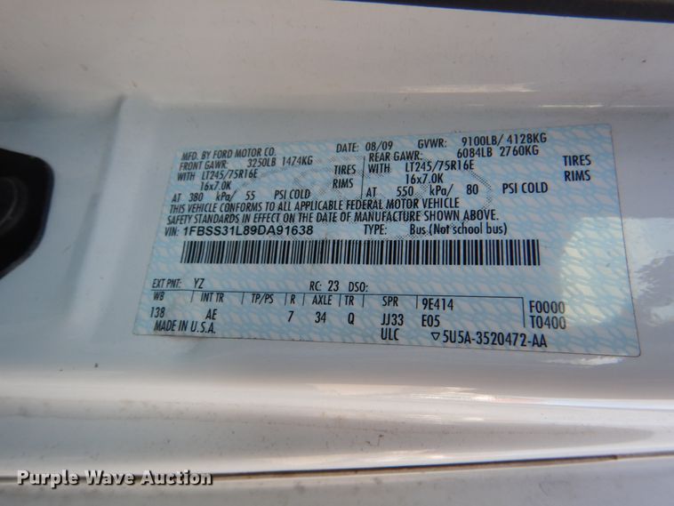 image for item HL9301 2009 Ford E350  handicap accessible van