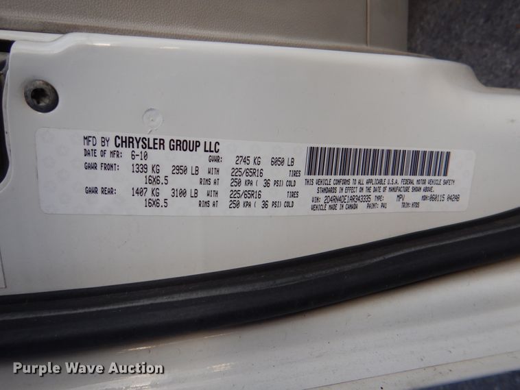 image for item HL9308 2010 Dodge Grand Caravan  van