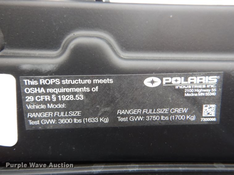 image for item HL9318 2020 Polaris Ranger XP1000  utility vehicle