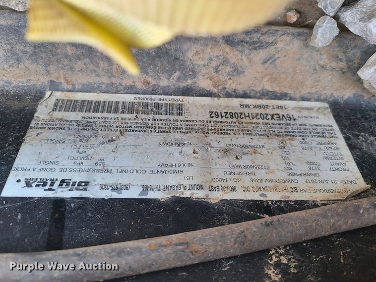 image for item HM9372 2017 Big Tex equipment trailer