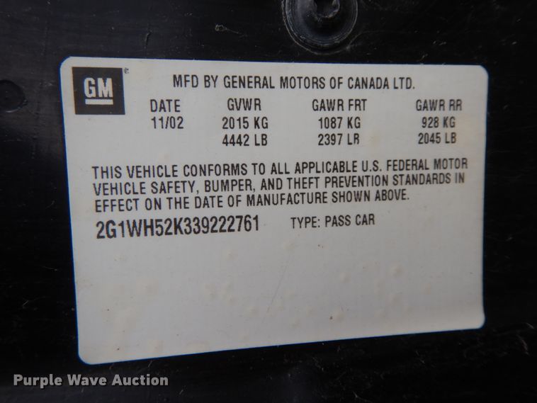 image for item HP9113 2003 Chevrolet Impala LS