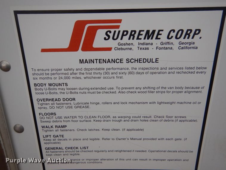 image for item HS9773 1996 Chevrolet Kodiak  box truck