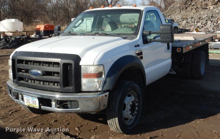 image for item HU9854 2008 Ford F450 Super Duty  flatbed truck