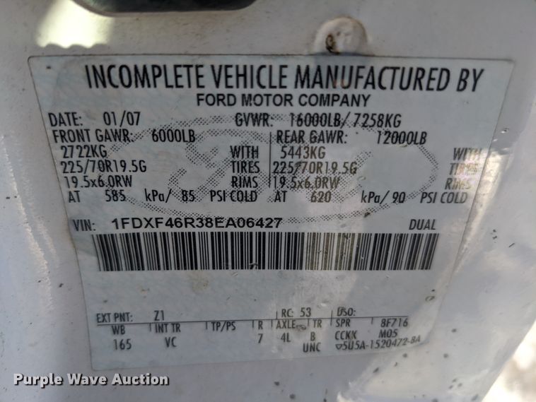 image for item HU9854 2008 Ford F450 Super Duty  flatbed truck