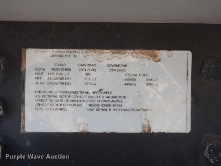 image for item HX9124 2006 Holiday Rambler Savoy LX  camper