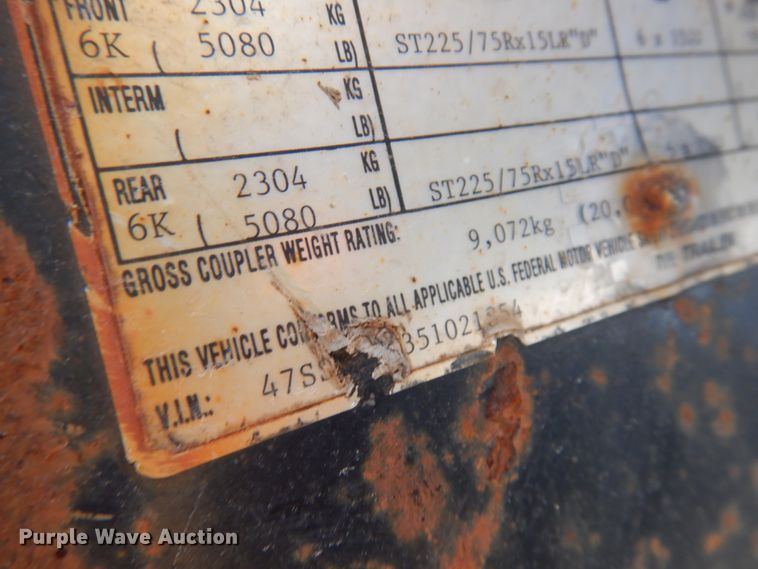 image for item HX9538 2005 Redi  utility trailer