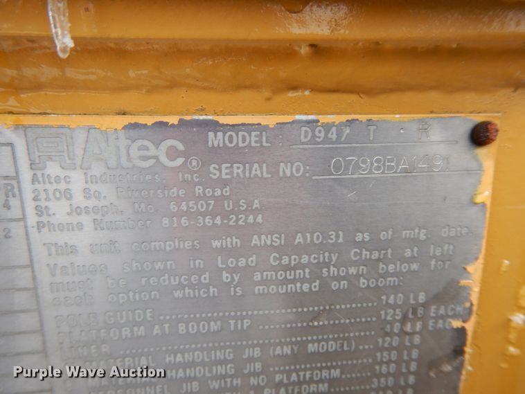 image for item DF6360 1999 International 4700  digger derrick truck