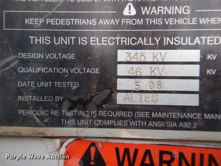 image for item DF6363 Altec bucket truck bed