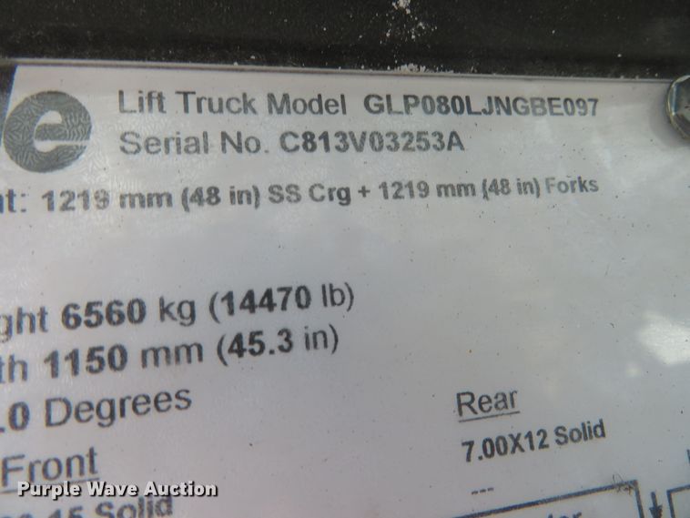 image for item DH0648 2003 Yale GLP080LJNGBE097  forklift