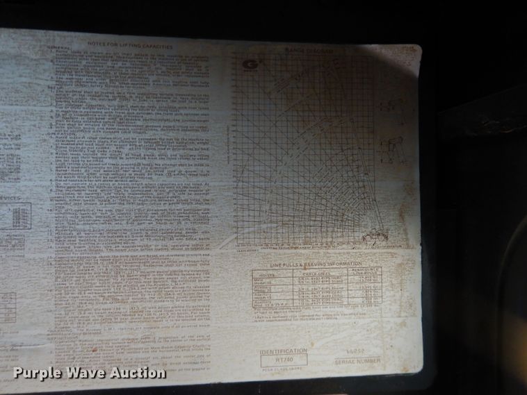 image for item DI3684 1983 Grove RT740  crane