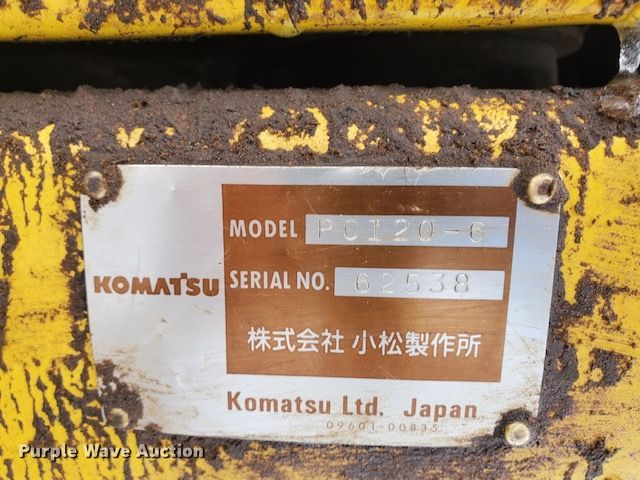 image for item DJ0346 1999 Komatsu PC120-6  excavator