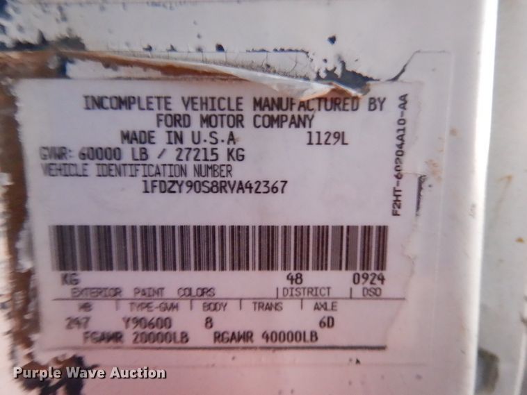 image for item DJ6033 1994 Ford L9000  rock slinger truck