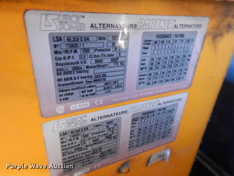 image for item DJ6036 Ingersoll Rand  generator