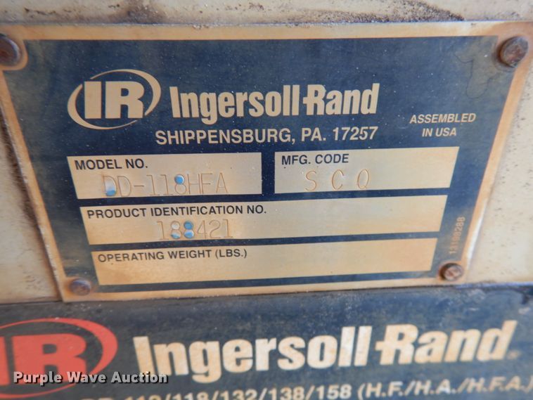 image for item DJ6042 Ingersoll Rand DD-118HFA  vibratory double drum roller