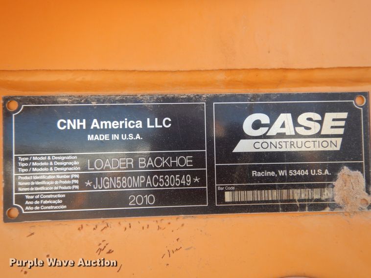 image for item DJ8163 2010 Case 580M Series III  backhoe