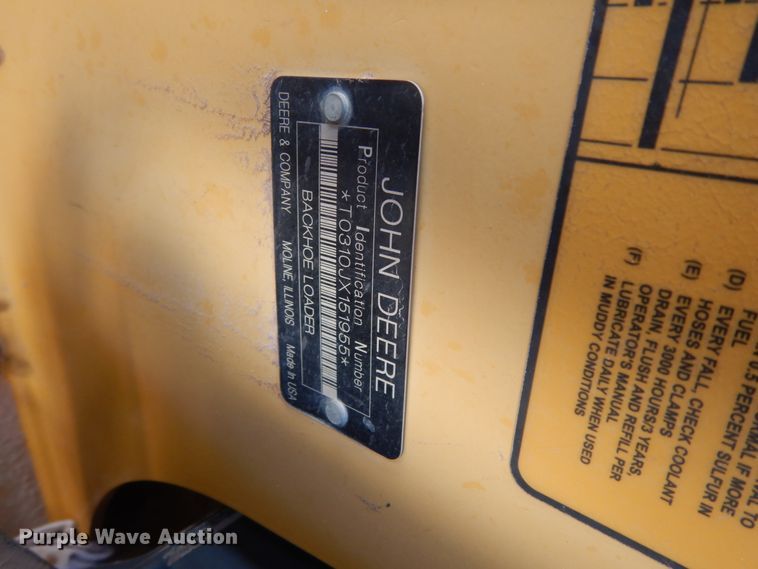 image for item DJ8169 2008 John Deere 310J  backhoe