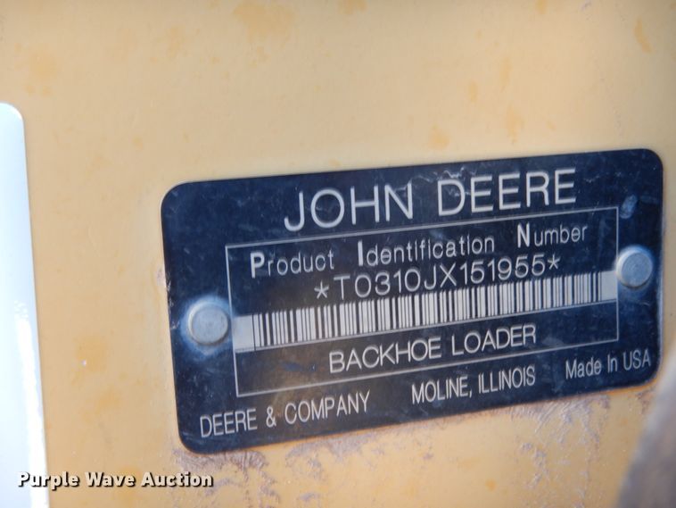 image for item DJ8169 2008 John Deere 310J  backhoe
