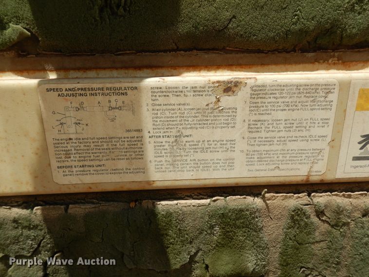 image for item DJ8172 Ingersoll Rand P185  air compressor