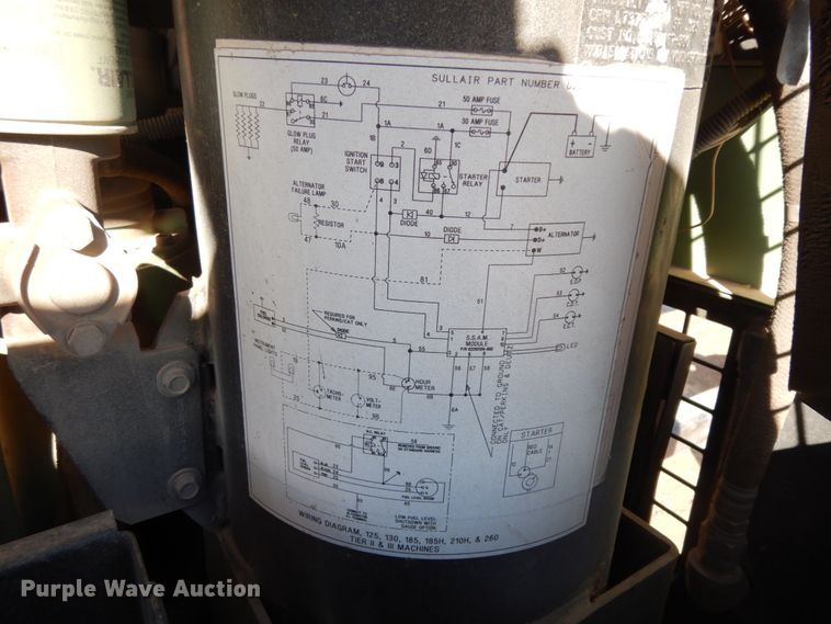 image for item DJ8174 2007 Sullair 260  air compressor