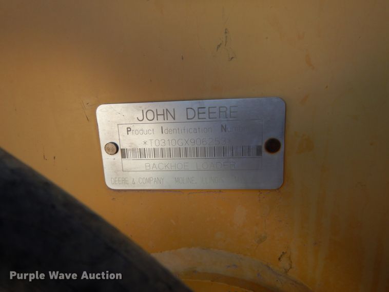 image for item DJ8179 2002 John Deere 310G  backhoe