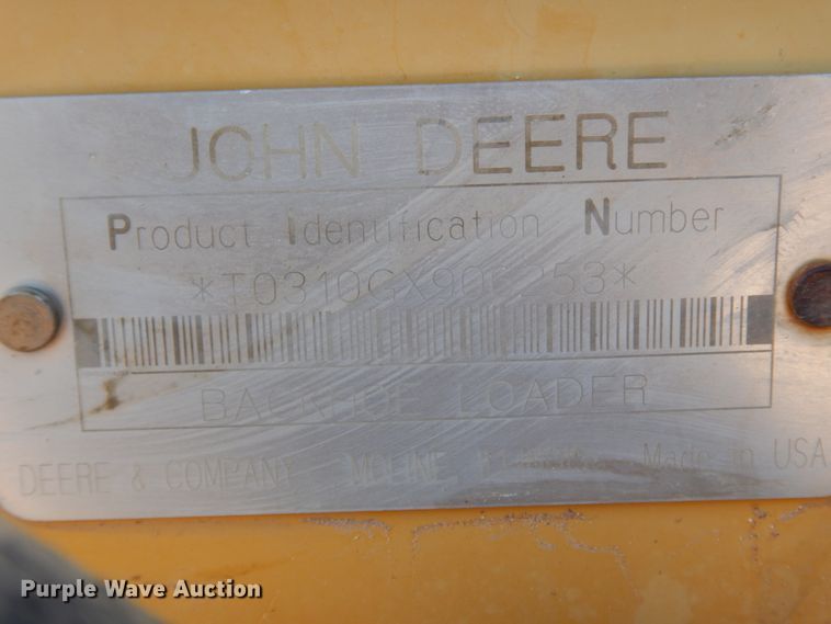 image for item DJ8179 2002 John Deere 310G  backhoe