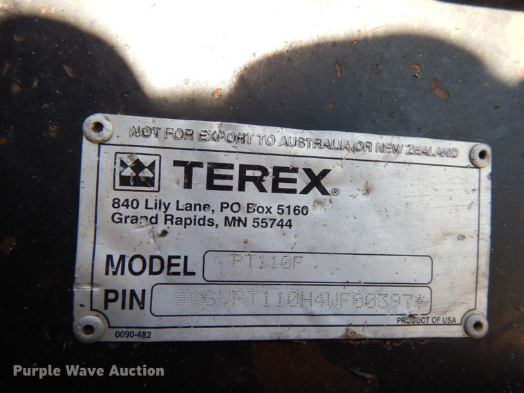 image for item DJ8188 2014 Terex PT110F  skid steer loader