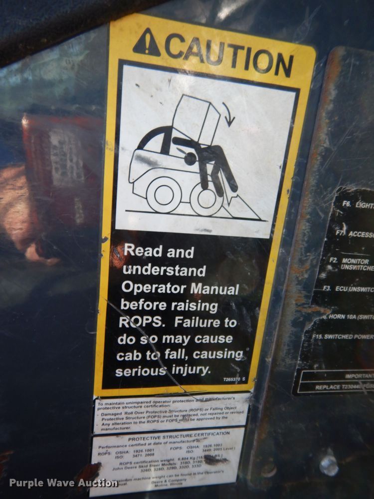 image for item DJ8189 2012 John Deere 333DT  skid steer loader