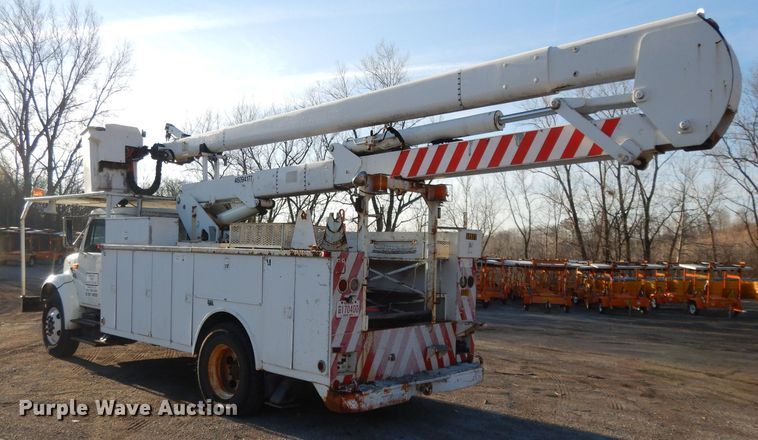image for item DL2017 1998 International 4700  forestry bucket truck