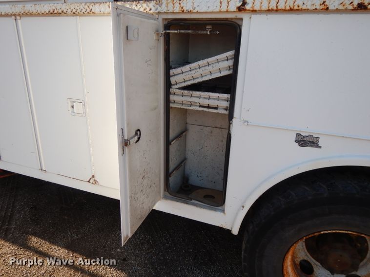 image for item DL2017 1998 International 4700  forestry bucket truck