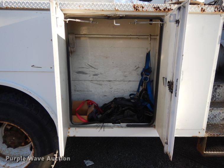 image for item DL2017 1998 International 4700  forestry bucket truck